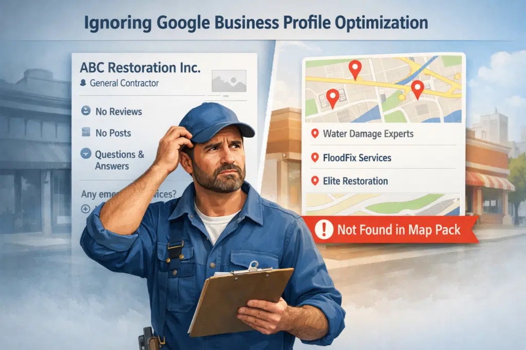 Ignoring Google Business Profile optimization causing no map pack visibility