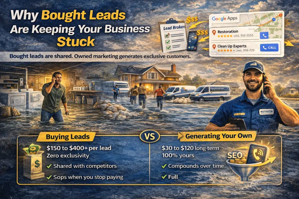 Bought leads vs generating your own leads for restoration businesses